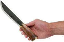 Autine Leuku, Curly Birch, Brut De Forge D2, Outdoor Knife -Silk Knives Shop AT LEUKU CB 06 autine v201909