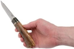 Autine Puukko, Stainless Damascus, Brown RH Sheath 13 Autine Puukko, Stainless Damascus, Brown RH Sheath -Silk Knives Shop AT PUUKO DAM 06 autine