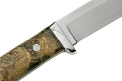 Bark River Classic Drop Point Hunter CPM S45VN Buckeye Burl, Fixed Knife -Silk Knives Shop BRK02 176BB 05 barkriver