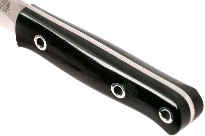 Bark River Mini Bushcrafter CPM 3V, Black Canvas Micarta, Hollow Pins 5 Bark River Mini Bushcrafter CPM 3V, Black Canvas Micarta, Hollow Pins - Image 5