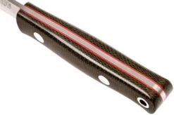 Bark River Mini Bushcrafter CPM 3V, Green Canvas Micarta, Red Liner -Silk Knives Shop BRK06 022GNC RL 05 bark river brk06 022gnc rl 05