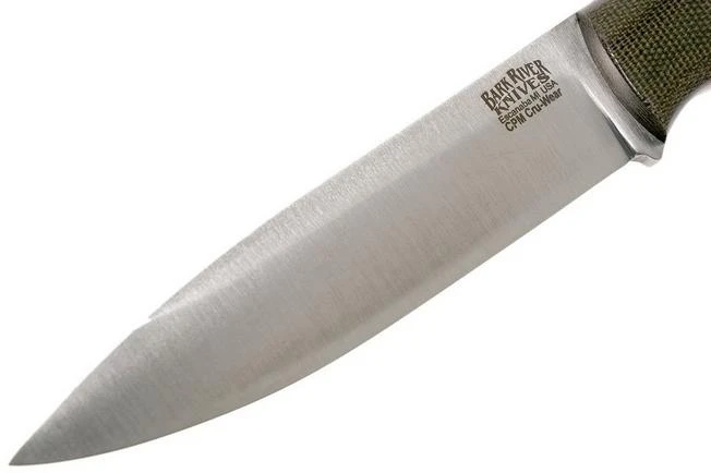 Bark River Aurora CPM Cru-Wear, Green Canvas Micarta, Bushraft Knife 3 Bark River Aurora CPM Cru-Wear, Green Canvas Micarta, Bushraft Knife - Image 3