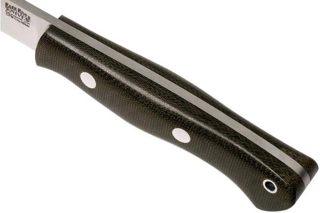 Bark River Aurora CPM Cru-Wear, Green Canvas Micarta, Bushraft Knife 5 Bark River Aurora CPM Cru-Wear, Green Canvas Micarta, Bushraft Knife - Image 5