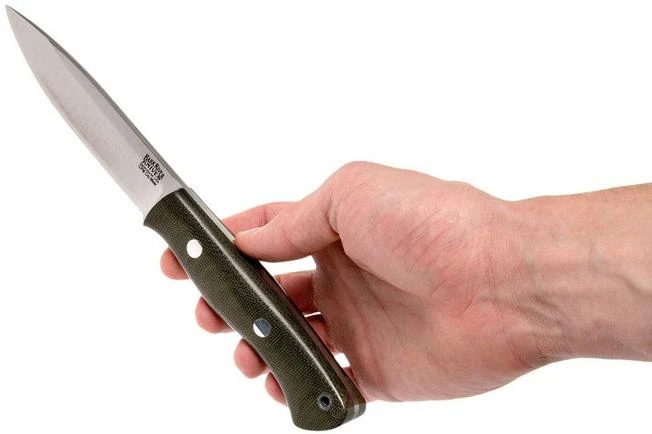 Bark River Aurora CPM Cru-Wear, Green Canvas Micarta, Bushraft Knife 6 Bark River Aurora CPM Cru-Wear, Green Canvas Micarta, Bushraft Knife - Image 6