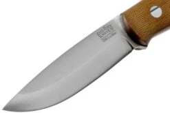Bark River Bushcrafter CPM CruWear, Natural Canvas Micarta, Bushcraft Knife -Silk Knives Shop BRK06 165NCM 03 bark river knives