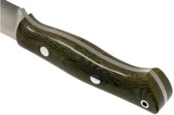 Bark River Aurora II CPM 3V, Green Canvas Micarta Bushcraft Knife -Silk Knives Shop BRK06 225GNC 04 bark river knives