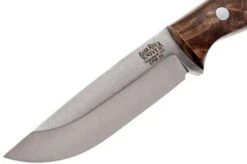 Bark River Gunny Scandi CPM 3V, American Walnut, Brown Sheath -Silk Knives Shop BRK07 024AMW 03 bark river brk07 024gamw 03