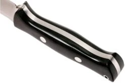 Bark River Bravo 1.2 CPM 3V, Black Canvas Micarta, Brown Sheath -Silk Knives Shop BRK07 123BRKC 04 bark river bravo brk07 123brkc 04