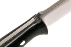 Bark River Bravo 1.2 CPM 3V, Black Canvas Micarta, Brown Sheath -Silk Knives Shop BRK07 123BRKC 05 bark river bravo brk07 123brkc 05