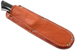 Bark River Bravo 1 LT CPM 3V Rampless, Black Canvas Micarta, Brown Sheath -Silk Knives Shop BRK07 126BRKC RS 06 bark river knives v202107