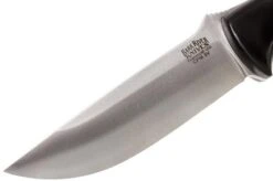 Bark River Bravo 1 LT CPM 3V, Black Canvas Micarta, Brown Sheath -Silk Knives Shop BRK07 126BRKC 03 bark river brk07 126brkc 03