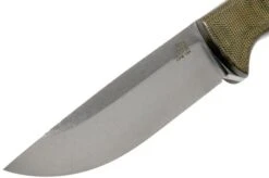 Bark River Bravo 1 Rampless CPM 154, Green Canvas Micarta -Silk Knives Shop BRK07 171GNC RS 03 bark river
