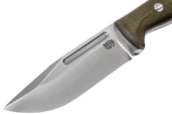 Bark River Bravo Squad Leader CPM 3V, Green Canvas Micarta -Silk Knives Shop BRK07 222GCM 03 bark river knives
