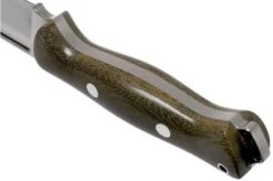 Bark River Bravo Squad Leader CPM 3V, Green Canvas Micarta -Silk Knives Shop BRK07 222GCM 04 bark river knives