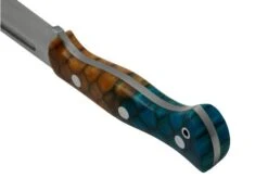 Bark River Cub CPM 3V Amber Sea Dragon Scale, Bushcraft Knife -Silk Knives Shop BRK08 221ASDS 04 barkriver