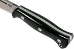 Bark River Cub CPM 3V, Black Linen Micarta, Mosaic Pins Bushcraft Knife -Silk Knives Shop BRK08 221BKC 3MP 05 bark river