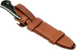 Bark River Cub CPM 3V, Black Linen Micarta, Mosaic Pins Bushcraft Knife -Silk Knives Shop BRK08 221BKC 3MP 08 bark river