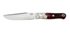 Bark River Ultra Lite Field Knife CPM 3V Ruby Frost Dragonscale Red Liner, Bushcraft Knife