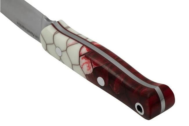 Bark River Ultra Lite Field Knife CPM 3V Ruby Frost Dragonscale Red Liner, Bushcraft Knife 4 Bark River Ultra Lite Field Knife CPM 3V Ruby Frost Dragonscale Red Liner, Bushcraft Knife - Image 4