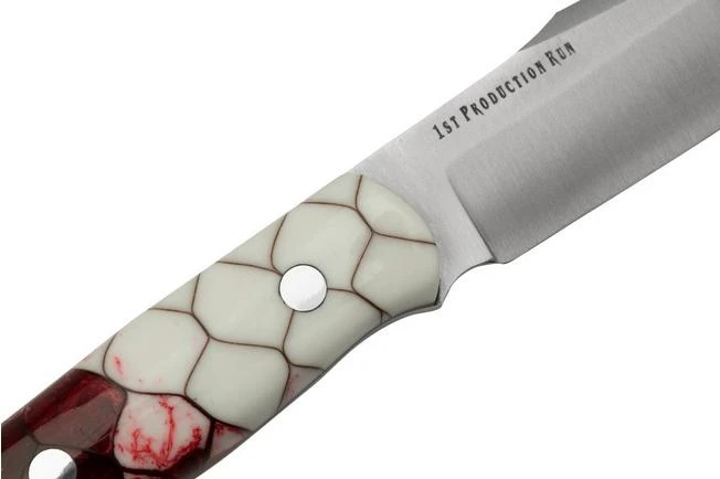 Bark River Ultra Lite Field Knife CPM 3V Ruby Frost Dragonscale Red Liner, Bushcraft Knife 5 Bark River Ultra Lite Field Knife CPM 3V Ruby Frost Dragonscale Red Liner, Bushcraft Knife - Image 5