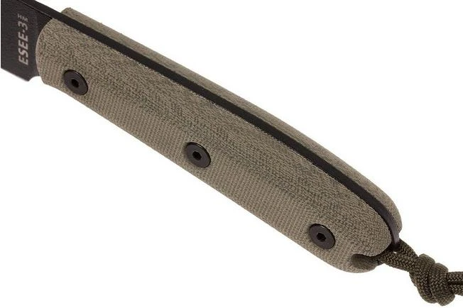 ESEE Model 3HM Bushcraft Knife Modified Handle, Leather Sheath 5 ESEE Model 3HM Bushcraft Knife Modified Handle, Leather Sheath - Image 5