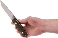 Brisa Trapper 115 Green Canvas Micarta Elmax Flat 2066 Bushcraft Knife -Silk Knives Shop ENZ 2066 07 enzo trapper enz 2066 07