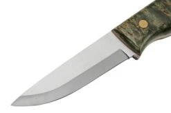 Brisa Trooper 95, 12C27 Scandi, Stabilized Curly Birch Fixed Knife -Silk Knives Shop ENZ 303 03 brisa