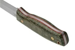 Brisa Trooper 95, 12C27 Scandi, Stabilized Curly Birch Fixed Knife -Silk Knives Shop ENZ 303 04 brisa