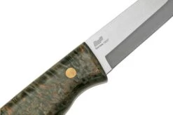 Brisa Trooper 95, 12C27 Scandi, Stabilized Curly Birch Fixed Knife -Silk Knives Shop ENZ 303 05 brisa