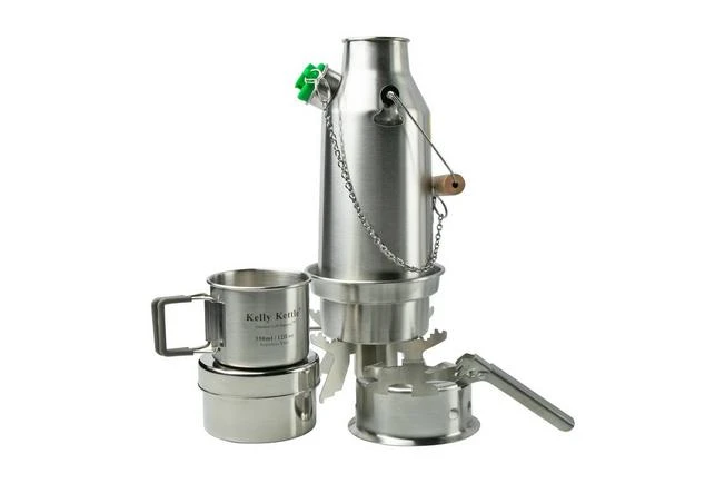 Kelly Kettle Trekker Kit, Stainless Steel, One-person Cooking Set 1 Kelly Kettle Trekker Kit, Stainless Steel, One-person Cooking Set