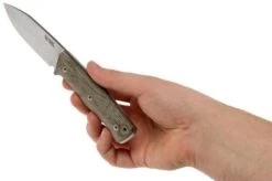LionSteel B35 CVG Green Canvas Micarta Bushcraft Knife -Silk Knives Shop LI B35 CVG 06 lionsteel