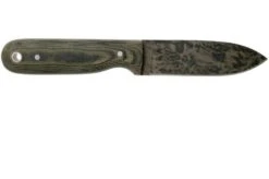 LT Wright Bushcrafter HC, 1075, Matte Black Micarta, Leather Sheath, Bushcraft Knife -Silk Knives Shop LT BHC BM LS 02 lt wright