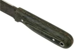 LT Wright Bushcrafter HC, 1075, Matte Black Micarta, Leather Sheath, Bushcraft Knife -Silk Knives Shop LT BHC BM LS 05 lt wright