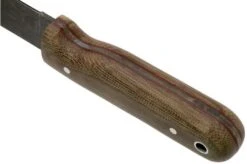 LT Wright Bushcrafter HC, 1075, Matte Green Micarta, Red Liners, Leather Sheath, Bushcraft Knife -Silk Knives Shop LT BHC GM RL LS 04 lt wright