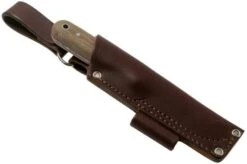 LT Wright Bushcrafter HC, 1075, Matte Green Micarta, Red Liners, Leather Sheath, Bushcraft Knife -Silk Knives Shop LT BHC GM RL LS 06 lt wright