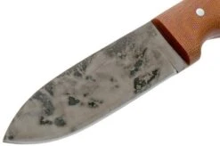 LT Wright Bushcrafter HC, 1075, Matte Natural Micarta, Leather Sheath, Bushcraft Knife -Silk Knives Shop LT BHC NM LS 03 lt wright