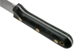 LT Wright Genesis Flat Grind, A2, Matte Black Micarta, Leather Sheath, Bushcraft Knife -Silk Knives Shop LT GEN FL BM LS 04 lt wright