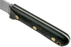 LT Wright Genesis Flat Grind, A2, Matte Black Micarta, Leather Sheath, Bushcraft Knife -Silk Knives Shop LT GEN FL BM LS 05 lt wright