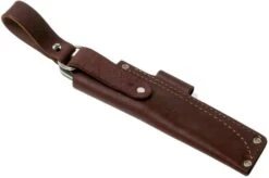 LT Wright Genesis Flat Grind, A2, Matte Black Micarta, Leather Sheath, Bushcraft Knife -Silk Knives Shop LT GEN FL BM LS 07 lt wright