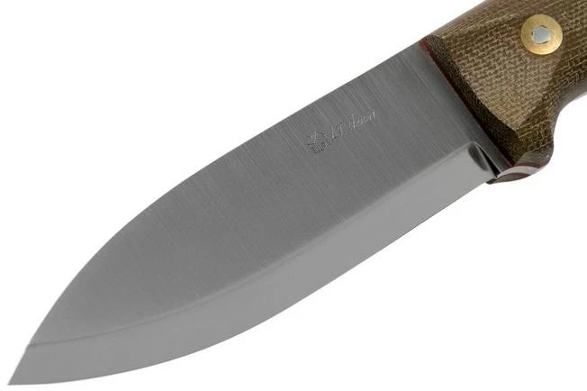 LT Wright Genesis Scandi Grind, A2, Matte Green Micarta, Red Liners, Leather Sheath, Bushcraft Knife 3 LT Wright Genesis Scandi Grind, A2, Matte Green Micarta, Red Liners, Leather Sheath, Bushcraft Knife - Image 3