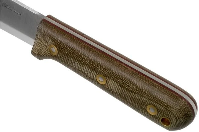 LT Wright Genesis Scandi Grind, A2, Matte Green Micarta, Red Liners, Leather Sheath, Bushcraft Knife 5 LT Wright Genesis Scandi Grind, A2, Matte Green Micarta, Red Liners, Leather Sheath, Bushcraft Knife - Image 5