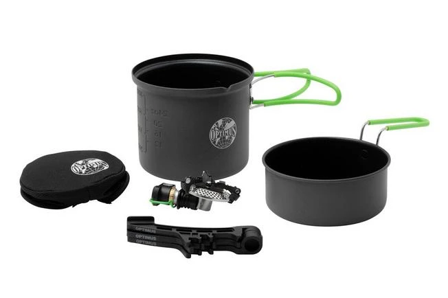 Optimus Crux Weekend Cook System Gas Burner With Pans, 8019743 1 Optimus Crux Weekend Cook System Gas Burner With Pans, 8019743