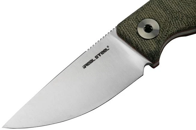 Real Steel CVX-80 OD Green Micarta 3562 Convex Bushcraft Knife, Poltergeist Design 3 Real Steel CVX-80 OD Green Micarta 3562 Convex Bushcraft Knife, Poltergeist Design - Image 3