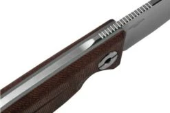 Real Steel CVX-80 Red Micarta 3564 Convex Bushcraft Knife, Poltergeist Design -Silk Knives Shop RL3564 05 realsteel