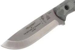 TOPS Knives B.O.B. Fieldcraft 154CM Grey/Black Micarta BROS-154-BLM -Silk Knives Shop TK BROS 154 BLM 03 tops knives tk bros 154 blm 03