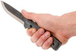 TOPS Knives B.O.B. Fieldcraft 154CM Grey/Black Micarta BROS-154-BLM -Silk Knives Shop TK BROS 154 BLM 07 tops knives tk bros 154 blm 07