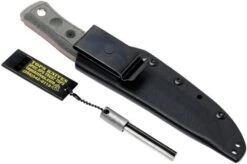 TOPS Knives B.O.B. Fieldcraft 154CM Grey/Black Micarta BROS-154-BLM -Silk Knives Shop TK BROS 154 BLM 09 tops knives tk bros 154 blm 09